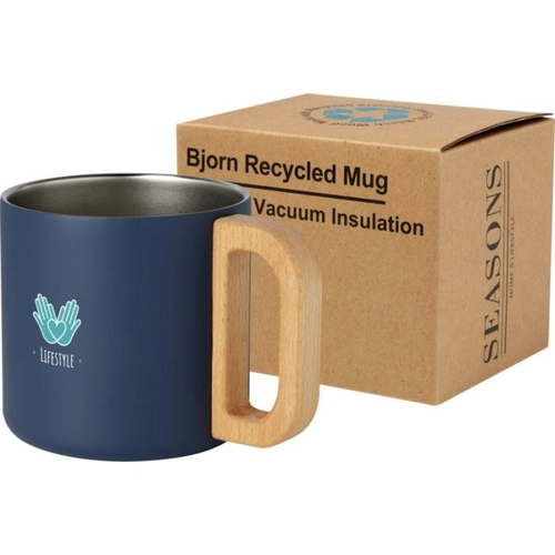 image du produit Tasse Bjorn de 360 ml en acier inoxydable recyclé certifiée RCS avec isolation sous vide et couche de cuivre