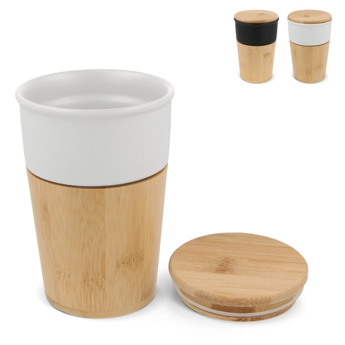 image du produit Tasse de bureau en bambou et céramique 300 ml