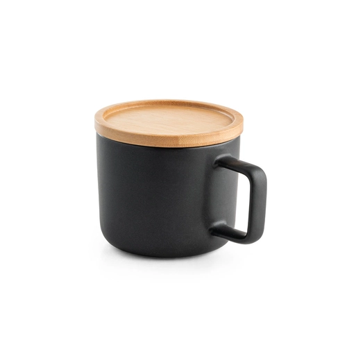 image du produit Tasse en céramique 230 ml avec couvercle et base en bambou