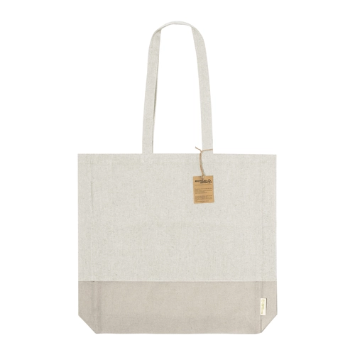 image du produit Tote bag en coton recyclé bicolore 120 g/m2 - avec soufflet