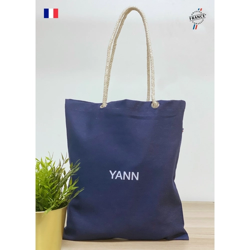 image du produit Totebag 220gr/m2 aspect jean - origine France garantie avec anses cordon