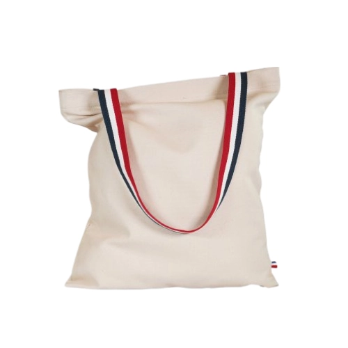 image du produit Totebag 280g made in France avec anses et puce tricolores