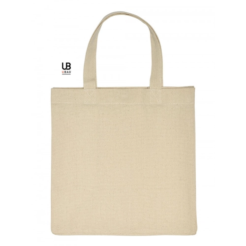 image du produit Totebag en coton avec soufflet 220 gr/m2 17 litres - avec fermeture par pressions