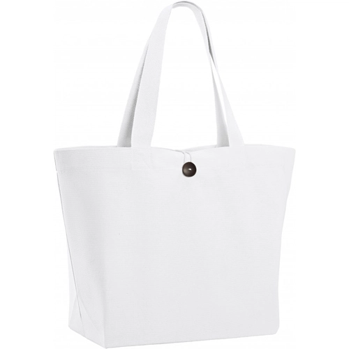 image du produit Totebag en coton avec soufflet 320 gr/m2 30 litres - avec fermeture par bouton