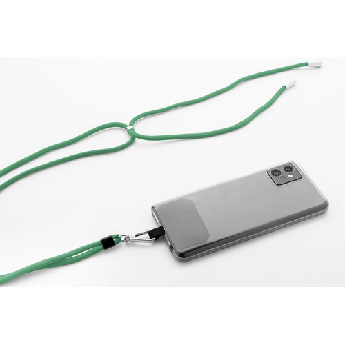 image du produit Tour de cou support pour téléphone portable en RPET réglable en longueur