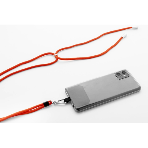 image du produit Tour de cou support pour téléphone portable en RPET réglable en longueur