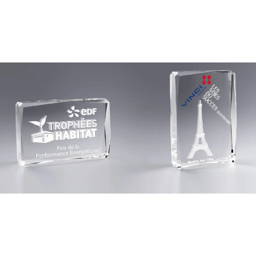 image du produit Trophée rectangle facetté personnalisé